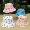 Novo Chapéu de Pescador Infantil Estampado de Desenho Animado Primavera e Verão Viagem ao Ar Livre Chapéu de Sol Brincadeira de Bebê Chapéu de Bacia à Prova de Vento