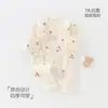Jq Jingqi Mono de Bebé Otoño e Invierno Algodón Puro Recién Nacido con Botones Laterales Ropa Protectora para la Barriga Pelele de Bebé Traje de Mariposa
