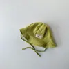 Chapéu de Pescador Bebê Colorido, Chapéu de Sol de Algodão e Linho para Primavera e Outono, Chapéu Bucket Protetor Solar de Verão para Meninos e Meninas, Moderno