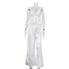 Conjunto feminino casual confortável, novo top de renda com retalhos, decote V, sem mangas, costas abertas com amarração e calça longa solta de duas peças