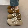 Sapatos de Moda Versáteis com Salto Interno, Bico Redondo, Estilo Retrô Casual, Cadarço, Sapatos Birkenstock, Novo Estilo Primavera e Outono 2026
