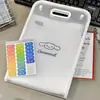 Bolsa de Armazenamento Vertical com 13 Compartimentos, Porta-Provas Multicamadas, Bolsa Sanfonada, Bolsa Transparente de Alto Valor com Desenho Pacha Dog