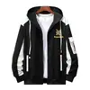 Conjunto de Moletom com Capuz e Cardigan para Homens, Jaqueta Fina Tendência Estilosa Nova para Primavera e Outono para Adolescentes, Conjunto Completo Casual para Estudantes do Sexo Masculino