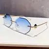 Nuevas gafas de sol poligonales 2026, gafas de influencer ins europeas y americanas, gafas sin montura transfronterizas, moda para mujer