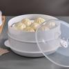 Forno de micro-ondas vaporizador venda direta grande doméstico multifuncional plástico vaporizador cozinha pão quente cozido no vapor aquecedor com tampa