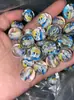Nuevas Cuentas Redondas de Dibujos Animados Anime con Agujeros Rectos para Cadena de Teléfono, Llavero, Cadena de Bolso, Accesorios para Llavero