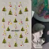 Adesivos para Unhas Artísticas Árvore de Natal Aurora de Inverno 5D Em relevo Tridimensional Atmosfera de Natal Adesivos de Unhas DIY Modelo Hg