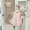 Vestido Chaleco Dulce de Verano para Niñas, Elegante Vestido Rosa para Bebé, Vestido de Princesa, Vestido de Cumpleaños de Verano para Niños