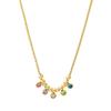 Collar de Acero de Titanio Color Moda Lujo Ligero Cadena de Caja de Cuentas Redondas Colgante de Transporte Temperamento Cadena Clavicular Diseño Nicho Joyería