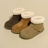 Botas de Neve de Cano Alto com Forro de Lã para Mulheres 2026 Inverno Novo Estilo Estudante Ins Estilo Coreano Quente Sapatos Casuais Sapatos de Algodão para Mulheres Bn5002