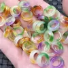 Anel de Jade Anel de Jade Contas Soltas de Jade Flor Flutuante Violeta Furo Grande Fivela de Jade Pulseira Colar Brincos Acessórios Contas