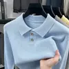 Suéter de punto grueso de invierno con cuello mandarín, con patrón de punto yuanbao, color liso casual, versátil, cálido y adecuado como capa base para hombres