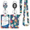 Cordão de poliéster para transferência de calor floral pequeno fresco fácil de puxar fácil de puxar capa de cartão de certificado com estampa de leopardo em PVC
