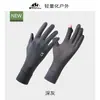 Guantes de protección solar para mujer, de verano, ultrafinos, resistentes a los rayos UV, antideslizantes, transpirables, con pantalla táctil, de seda helada, con funda abatible.