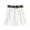 Ropa de Mujer 2026 Verano Nuevo Estilo Moda Europea y Americana Versátil Plisados Shorts Casuales con Cinturón 8372244
