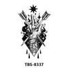 Tbs Cross-Border se especializa en Pegatinas de Tatuaje de Animales en Blanco y Negro y Florales Coloridos para Medio Brazo, Unisex, Estilo Europeo y Americano