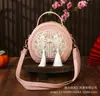 Bolsa Bordada Hecha a Mano Estilo Chino DIY Nueva Chinoiserie Versátil Bolsa Redonda Pequeña Bolso Cruzado Bolso de Hombro Bolso de Mano Dinastía Han