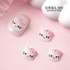 Bonito hellokitty unhas jóias dos desenhos animados unhas de gelo através de fino flash prego diy desgaste material do prego atacado