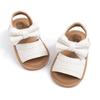 2025 nuevas sandalias para bebé niña suela de goma súper suave zapatos para niño pequeño antideslizantes lazo generación transfronteriza zapatos para bebé