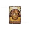 Valla publicitaria decorativa transfronteriza gasolinera shell decoración de bar estilo industrial taller de reparación de automóviles Pintura de hierro