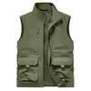 Chaleco para Hombre de Bolsillos Múltiples para Exteriores de Secado Rápido Nuevo Primavera y Otoño Casual Transpirable Delgado Chaleco de Pesca Gilet