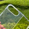 Adecuado para iPhone DUO: Funda de teléfono transparente, carcasa blanda transparente plegable Apple DUO protector de teléfono