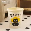 Bote de Basura Grande Tipo Crema para el Hogar con Alto Valor Estético para Cocina, Sala de Estar, Inodoro, Baño, Dormitorio Sencillo, Papelera de Lujo Ligero