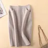 Outono e Inverno nova saia feminina de lã saia evasê cintura alta elegante comprimento médio versátil fenda moda saia versátil