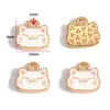 Accesorios para Joyería de Aleación con Goteo de Aceite Hechos a Mano Colgante de Gato Gatito Blanco y Negro Pulsera Collar Pendientes Colgante W478