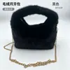 Bolso de felpa para mujer, nuevo bolso de mano versátil de otoño e invierno, bolso cruzado casual con cadena, bolso de hombro de gran capacidad