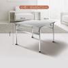 Mesa plegable de acero inoxidable, mesa de comedor, dormitorio, alquiler de habitación, mesa de comedor, mesa de aprendizaje, puesto, mesa cuadrada pequeña portátil
