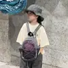 Nueva Versión Coreana de la Correa de Color Contrastante para Niños Niños y Niñas Bolso de Pecho Mochila Bolso Cóncavo Deportivo Tendencia