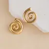 Pendientes de Acero Inoxidable Directo de Fábrica Pendientes Geométricos de Amor Lazo Flor Acero de Titanio Lujo Ligero y Gama Alta