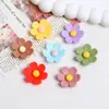 Patches Flor de Seis Pétalas Coloridos Acessórios de Resina DIY Capa de Celular Feita à Mão Materiais para Presilha de Cabelo com Cola de Creme