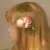 Miles de tocados de flores pequeñas Lolita hechos a mano accesorios para el cabello estilo chica rosa bnt broche de bola de flor horquilla
