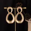 Brincos criativos retrô transfronteiriços Europa e Estados Unidos personalidade trapezoidal design assimétrico exagerados moda brincos de amor