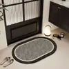 Alfombrilla Sencilla para Piso de Baño, Absorbente de Agua y Secado Rápido para la Entrada del Baño, Sensación de Lujo Ligero y Gama Alta, Fácil de Mantener Alfombrilla de Piso de Tierra de Diatomeas