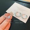 Anillo de circonita de estilo frío simple para mujer, diseño de nicho, sentido de la moda, personalidad, nueva apertura, anillo ajustable, traje