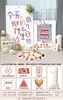 Decoración de Primera Fiesta Estilo Ins Estilo Coreano Fondo de Escena Pared para Niños y Niñas Fiesta de Bebé Tablero Kt con Acabado de Alta Gama 1