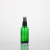 Botella de Aceite Esencial Verde, Botella con Gotero de Punta de Goma, Botella de Loción en Spray, Botella de Perfume con Bola Rodante, Botella Cosmética de Muestra para Viaje