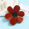 Acessórios de vestuário de flor de seis pétalas em veludo, presilhas de cabelo, acessórios de cabeça, enfeites florais, broches, acessórios para bolsa, componentes de joias DIY feitos à mão
