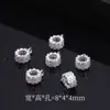 Acessórios de plating para pulseira de contas de zircônia incrustadas em ouro 14K contas diy cristal pérola jade pulseira contas soltas contas