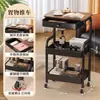 Estantería de almacenamiento con carrito pequeño móvil usado para sala de estar, dormitorio, mesita de noche, mesa auxiliar de sofá, mesa de centro, estante de almacenamiento para snacks