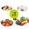 Plato Redondo de Acero Inoxidable Grado Alimenticio 304, Espesor Aumentado para Uso Doméstico, Plato para Desechos de Huesos, Plato Profundo Espesor Aumentado, Plato Redondo para Frutas