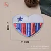Pegatina de Tela con Cuentas Corazón de Melocotón Etiqueta Decorativa Bordada Versátil Letra Corazón de PET Lentejuela de Alta Temperatura Sellos Bordados
