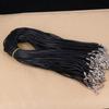 Colar de Cordão de Cera Coreano Cordão Fecho Lagosta Fio de Cera Preto Cordão de Couro Cordão para Pingente Acessórios DIY Cordão para Pendurar Acessórios para Colar