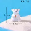 Figura de oso polar creativa de paisaje en miniatura transfronteriza, adorable pieza decorativa para paisajismo DIY, mini adorno de escritorio
