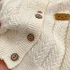 Traje de Bebé Estilo Western 2025 Lindo Oso Top Exterior Suéter de Punto de Color Sólido Cárdigan + Pantalones Cortos Conjunto de Dos Piezas