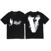 Sobre la prueba VLONE FOG gran V manga corta dragón chino limitado Fujiwara Hao Wang Yibo con camiseta suelta de marca de moda para hombre
