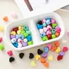 Agujero de Estrella de Cinco Puntas con Forma de Corazón de 15 mm Cuentas Sueltas de 6 mm Accesorios para Bolsos DIY Cadena para Llaveros Cadena para Teléfono Joyería con Cuentas Dopamina